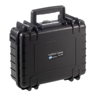OUTDOOR case in black with foam insert 250x175x95 mm Volume 4,1 L Model: 1000/B/SI